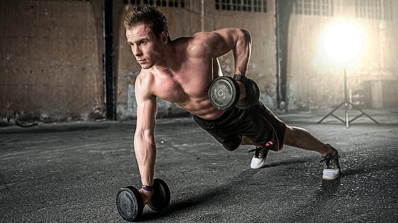 man working out